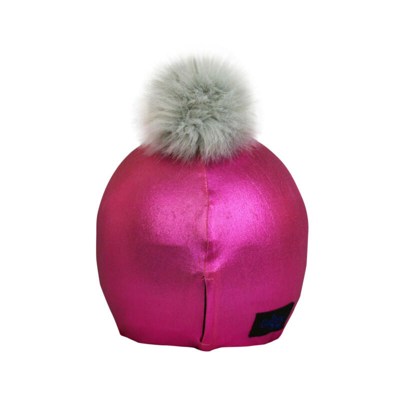 Housse de casque fantaisie-Coolcasc-Pink Grey pon-pon-Taille unique 4/5