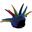 Housse de casque fantaisie - Coolcasc - Spike multicolore - Taille unique