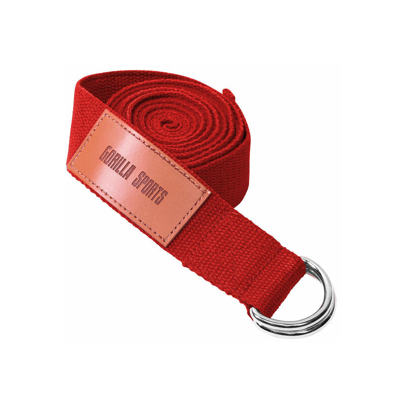 Yoga riem - 260 x 3,8 cm - Rood