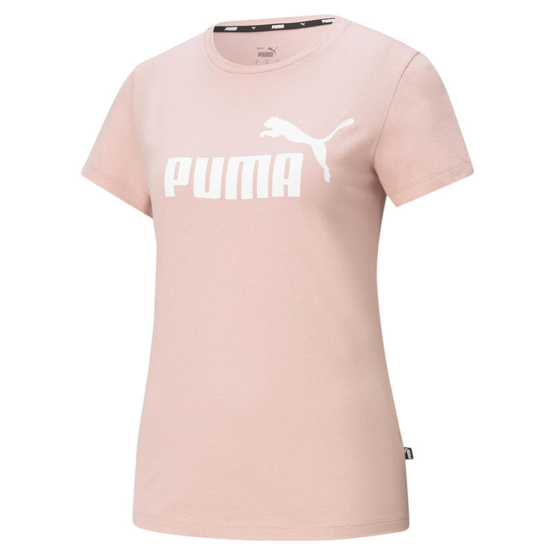 Essentials Logo T-Shirt Damen PUMA Bridal Rose Pink