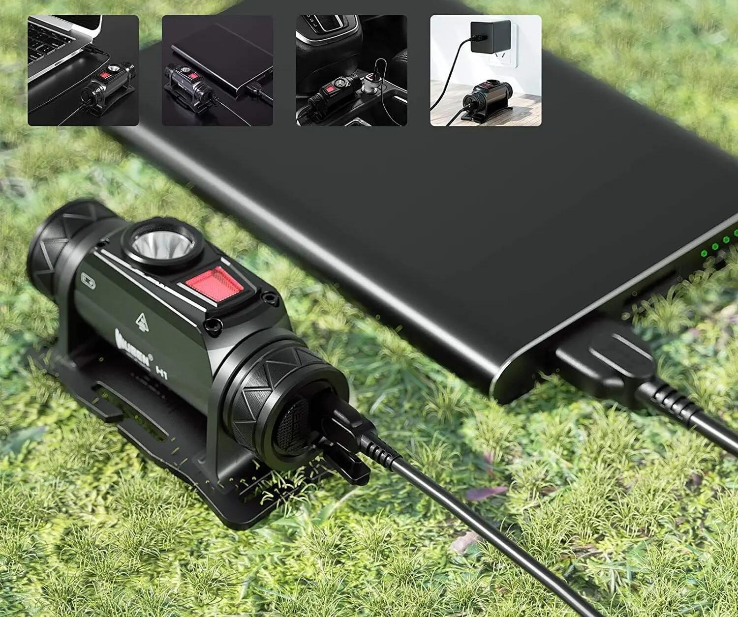 Lanterna frontala Wuben H1 cu acumulator inclus, 1200 lm, 10 moduri de iluminare 5/7