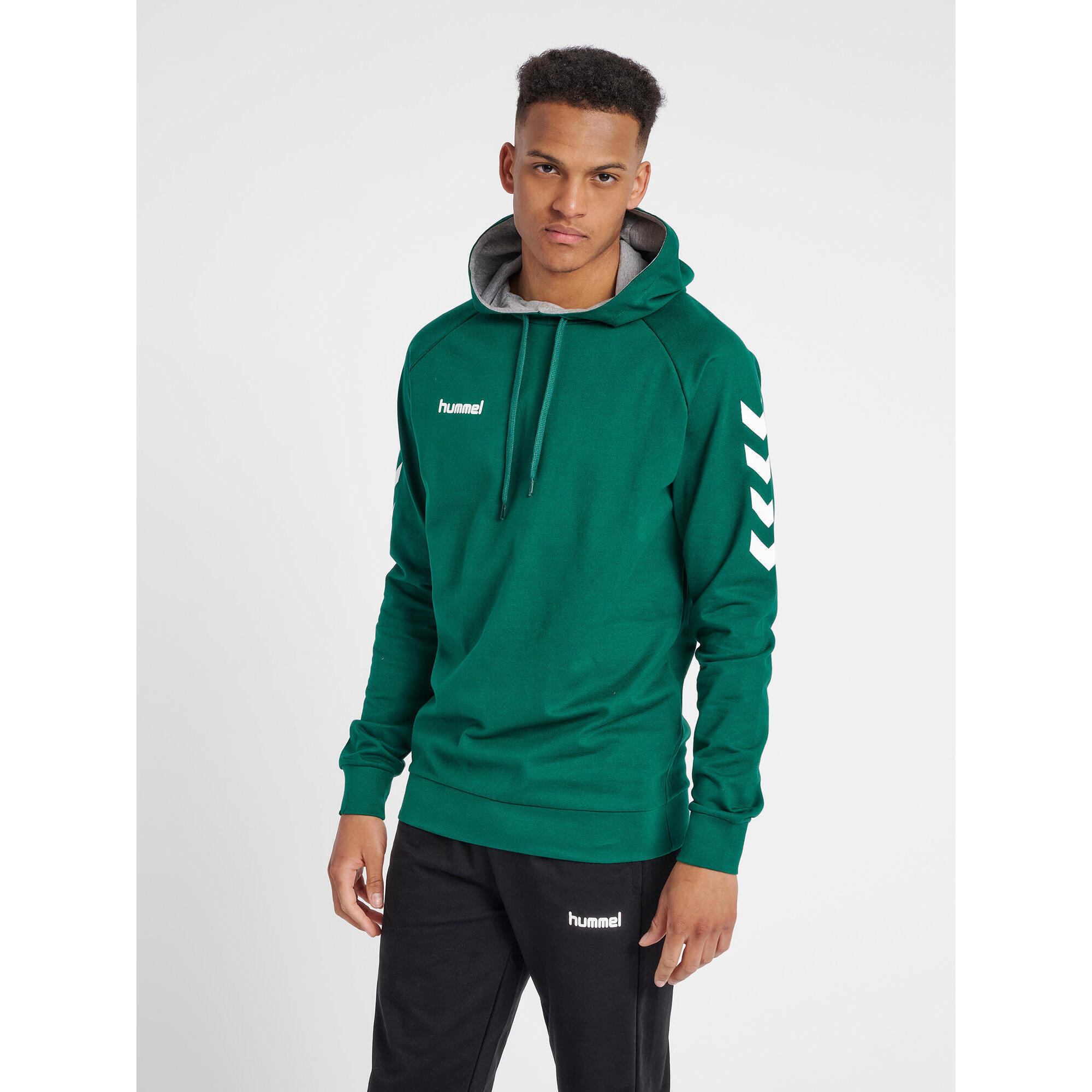Hummel - Cotton Kapuzenpullover Hmlgo Multisport Homme Respirant Hummel - Sweat-shirt - Vert - 40 M - Decathlon
