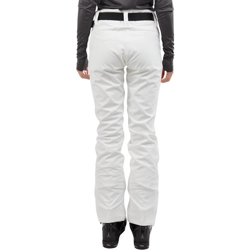 Pantaloni de schi Galena Softshell Pants - alb femei