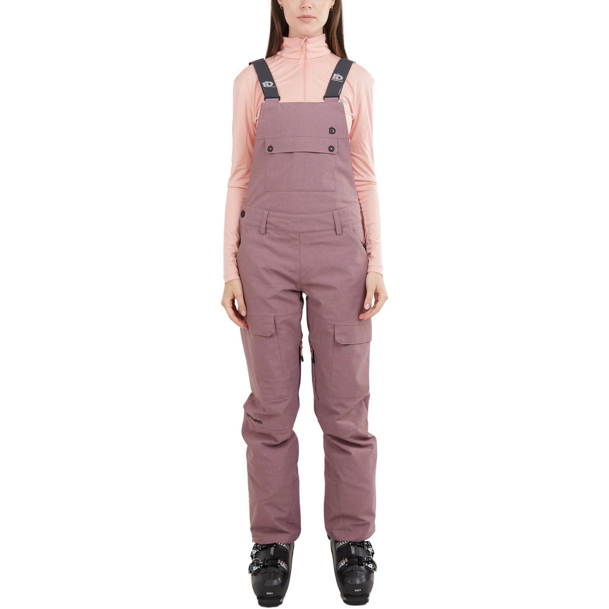 Fundango - Pantalon De Ski Femme Sakura Bib - Pantalons - Violet - Decathlon