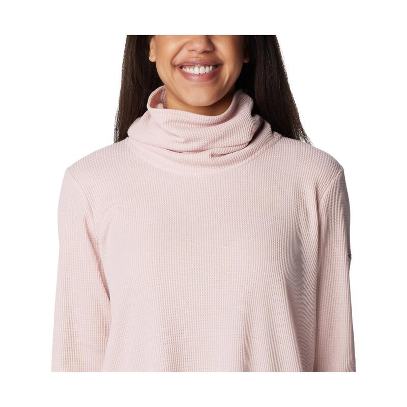 Pullover Holly Hideaway Waffle Cowl Neck Pullove Damen - rosa