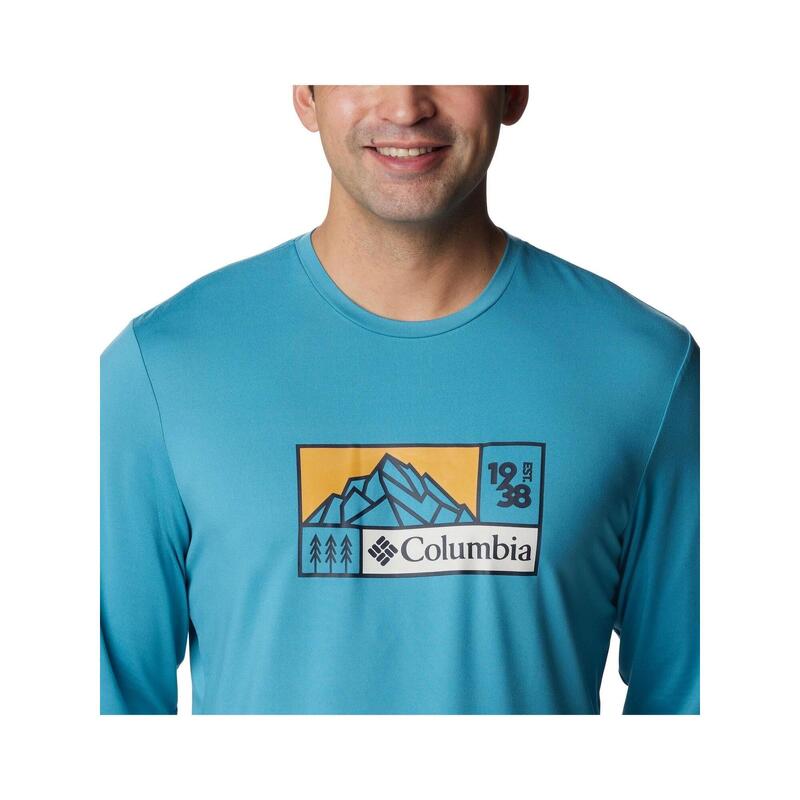 Tricou cu maneci lungi, pentru sport Tech Trail Long Sleeve Graphic barbati