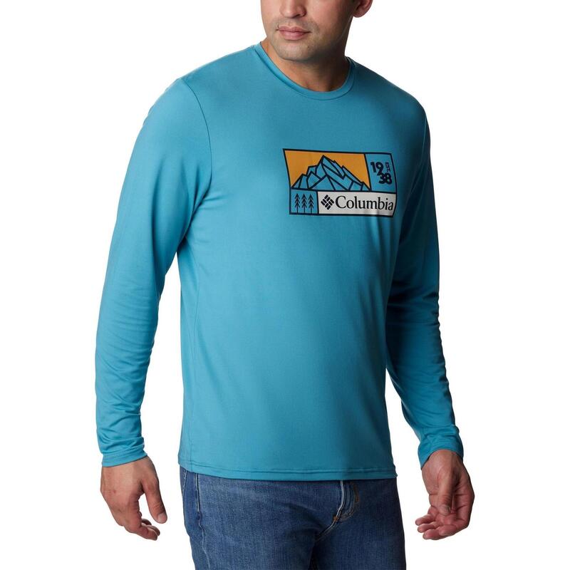 Tricou cu maneci lungi, pentru sport Tech Trail Long Sleeve Graphic barbati