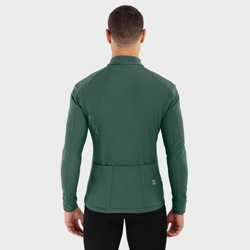 Heren Wielrennen softshell fietsjas J1 Ordino SIROKO Legergroen