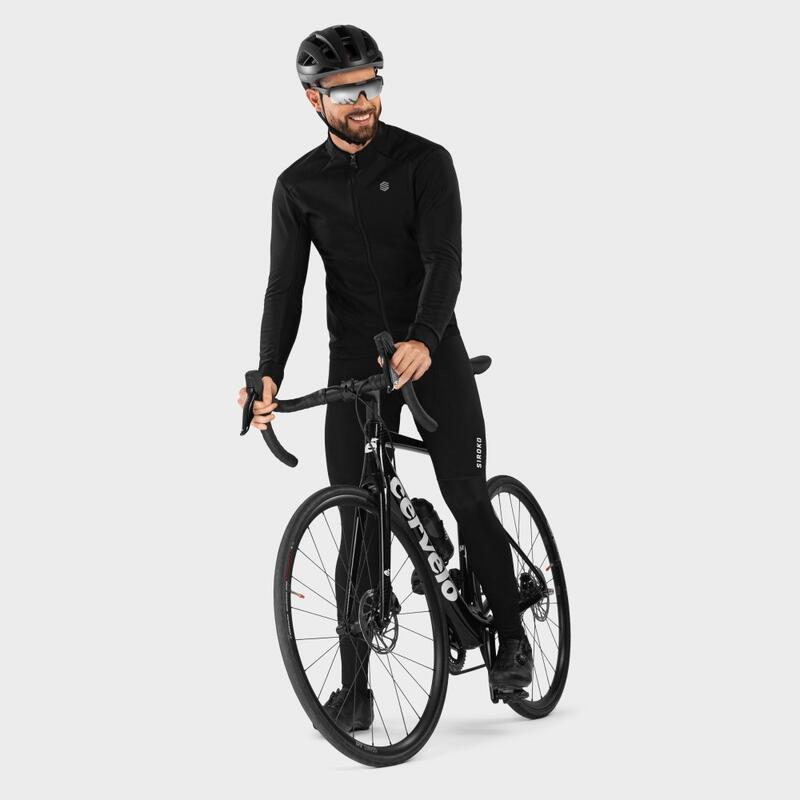 Veste vélo softshell homme Cyclisme Homme et Femme J1 Furkapass Noir