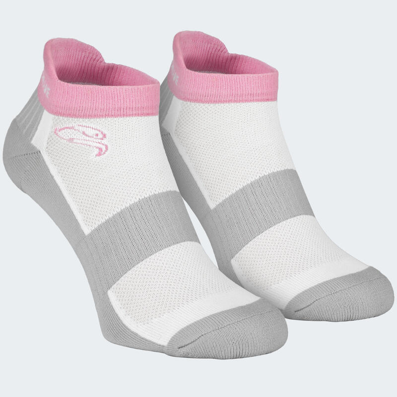 Chaussettes de sports | 2 paires | Femmes et Hommes | Blanc/Rose/Gris