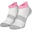 Sport Sneaker Socken | 2 Paar | Damen und Herren | Weiß/Rosa/Grau