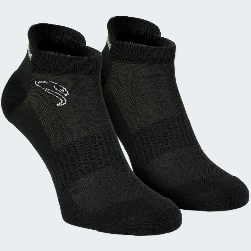 Sport Sneaker Socken | 2 Paar | Damen und Herren | Schwarz