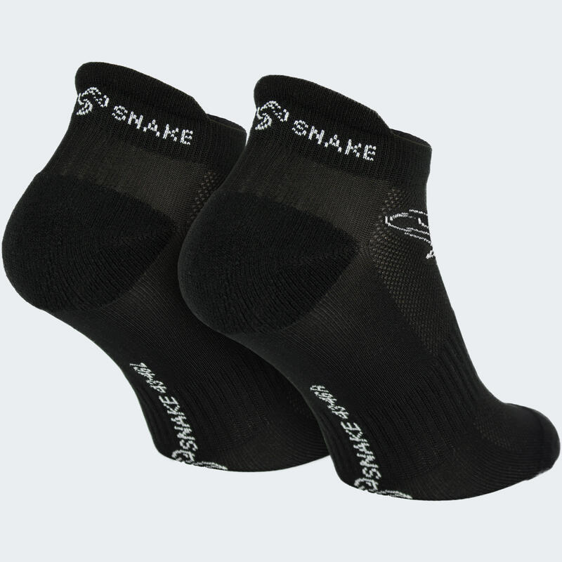 Sport Sneaker Socken | 2 Paar | Damen und Herren | Schwarz