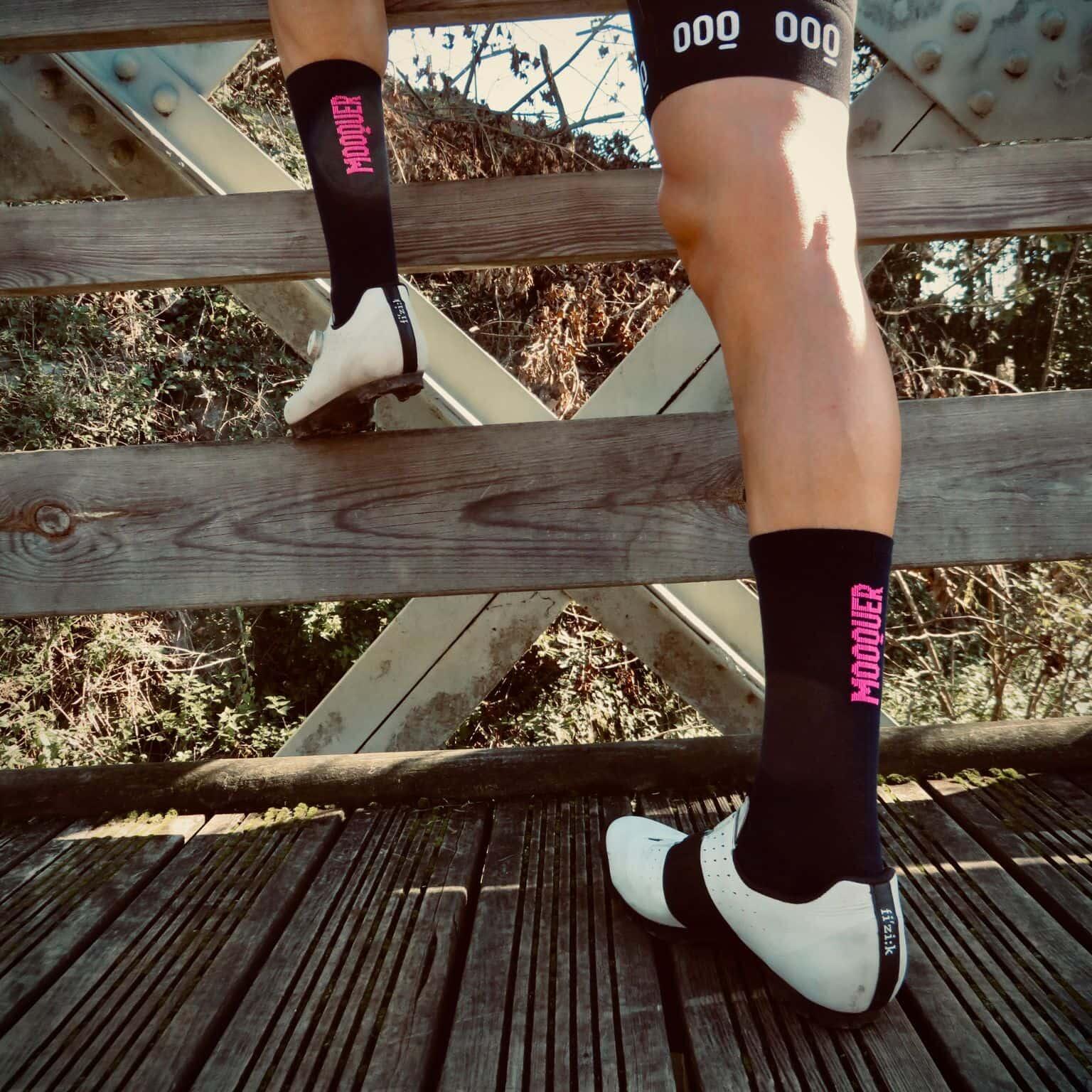 Meias de Ciclismo Térmicas para Tempo Frio Unissex Mooquer Bam Bam Thermique++ 5/7