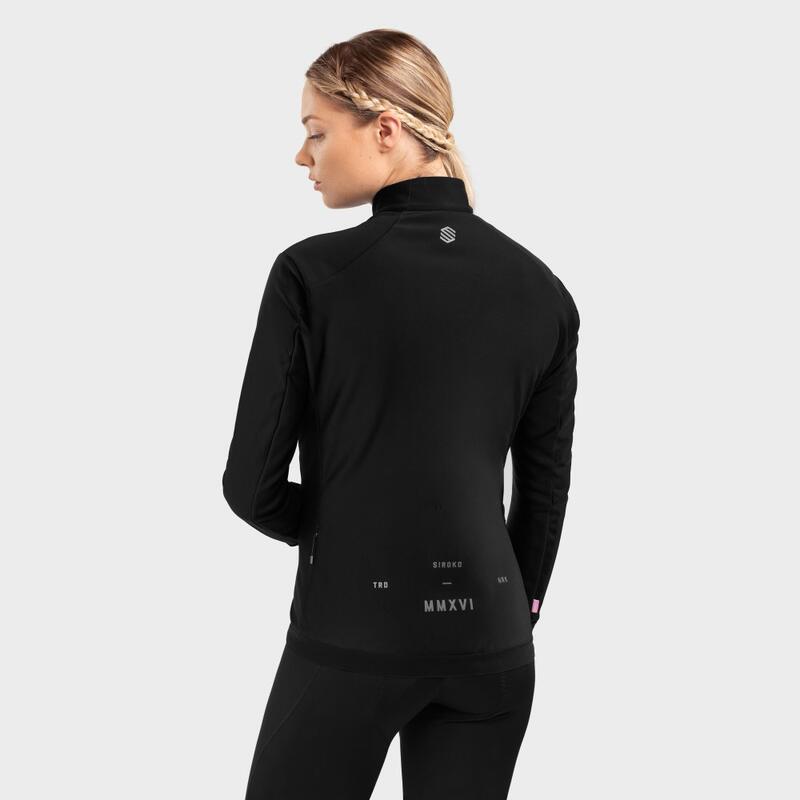 Veste vélo softshell femme Cyclisme J1 Vermont Noir