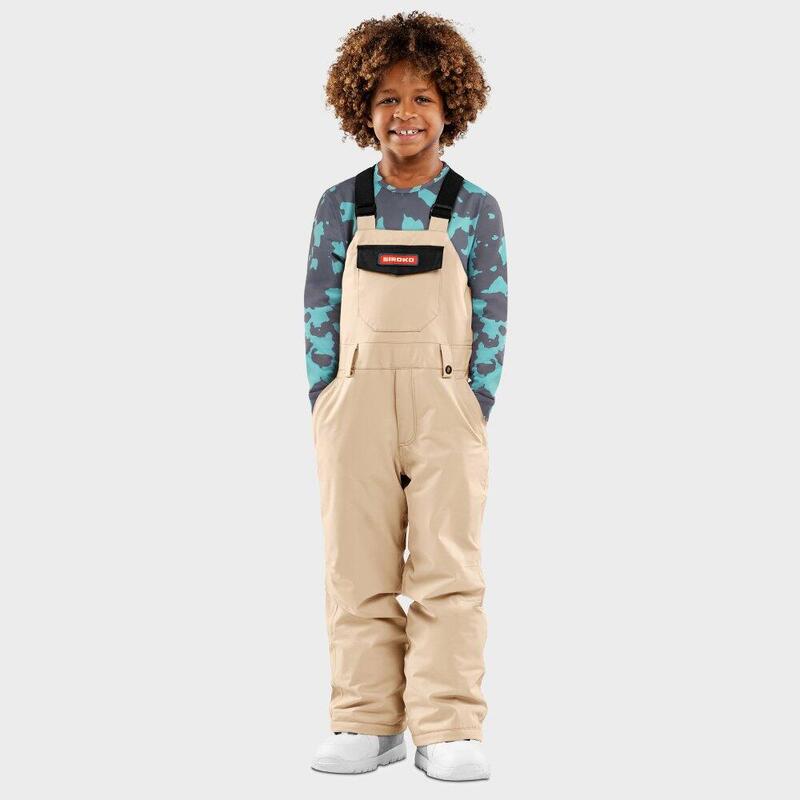 Kinder Wintersport Snowboard-Trägerhose für Jungen Native SIROKO Beige