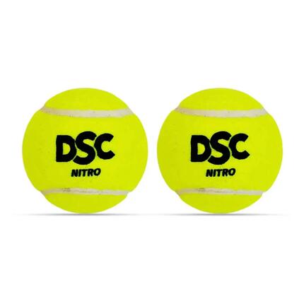 Nitro Heavy Cricket Tennisball 2er-Pack strapazierfähiger Gummi für Anfänger