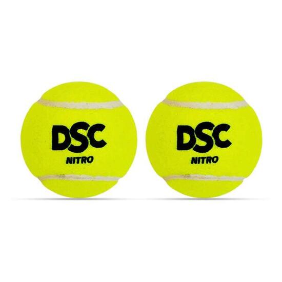 Nitro Heavy Cricket Tennisball 2er-Pack strapazierfähiger Gummi für Anfänger