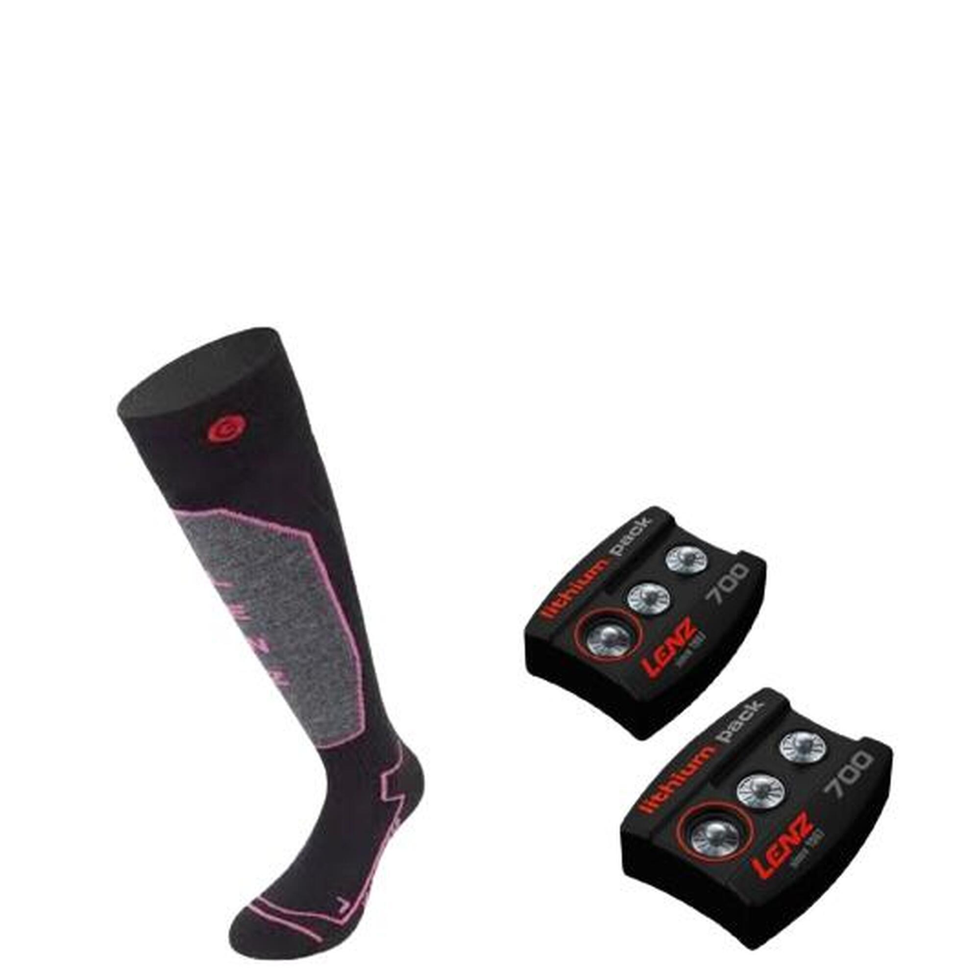 Women Heat Sock 1.0 + Lithium pack 700 Battery Sets