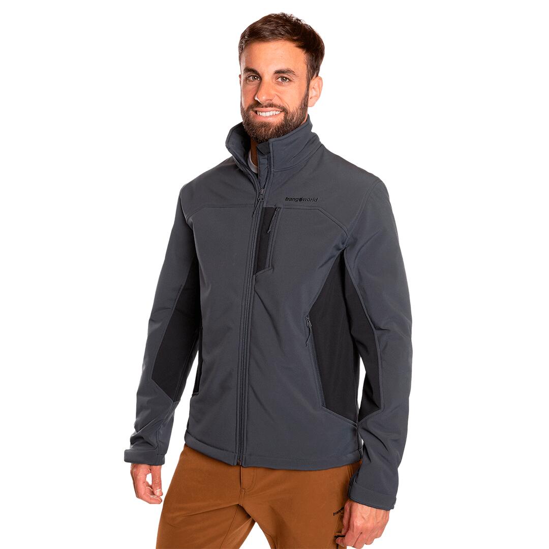 Softshell para Hombre Trangoworld Larvik Gris/Negro 3/7