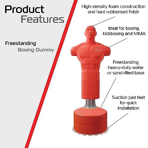 Free-standing Boxing Dummy Full Size Body 2/6