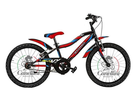 Kinderfiets MTB Canellini VORTEX 20" 1V - Zwart/Rood/Blauw