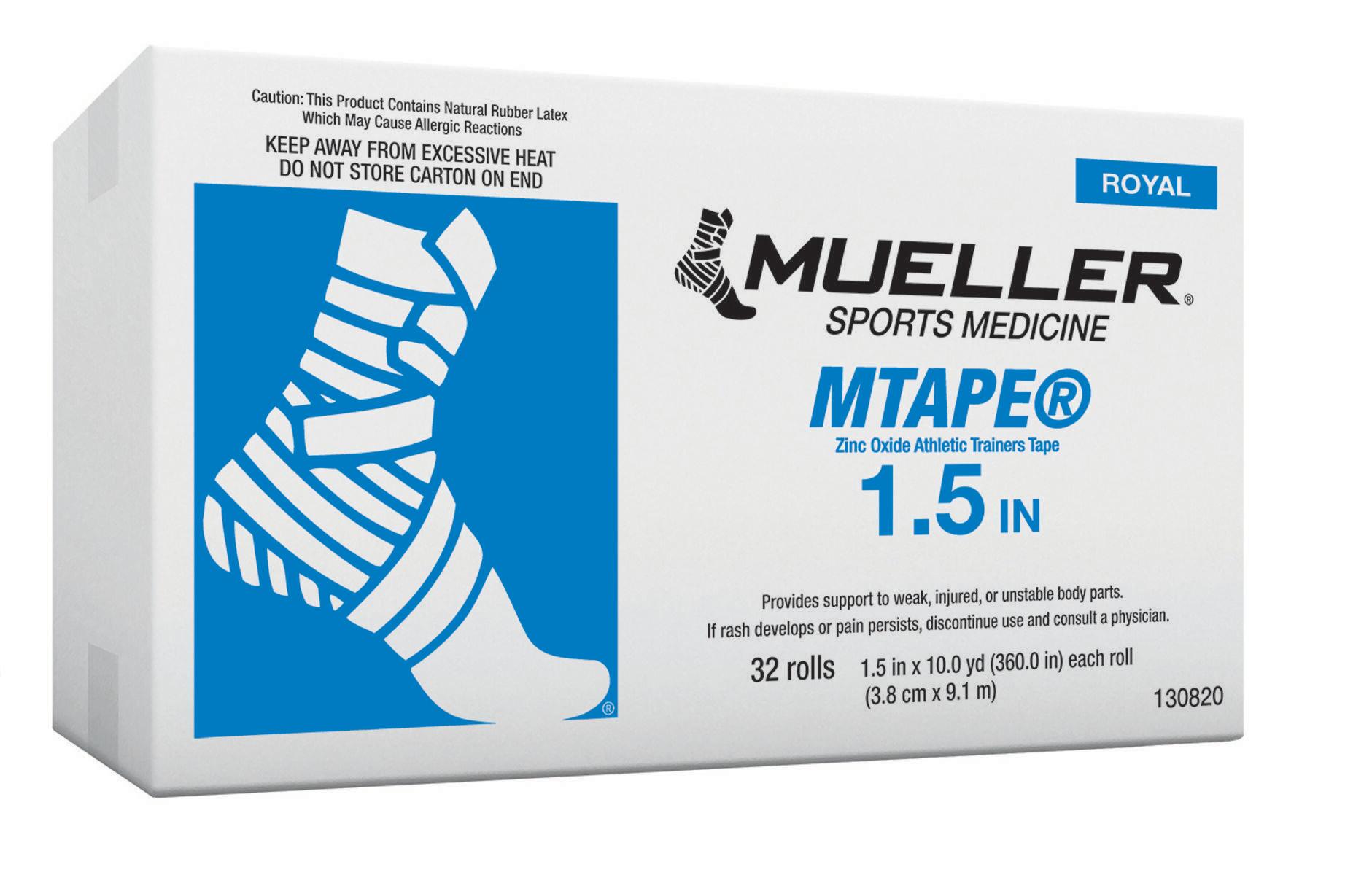 MUELLER Mueller Kinesiology Muscle Support M Tape Blue Zinc Oxide 3.8cm x 9.14m - x32