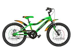Vélo Enfant VTT Canellini VORTEX 20" 1V - Bleu/Vert/Noir