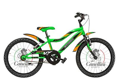 Kinderfahrrad MTB Canellini VORTEX 20" 1V - Blau/Grun/Schwarz