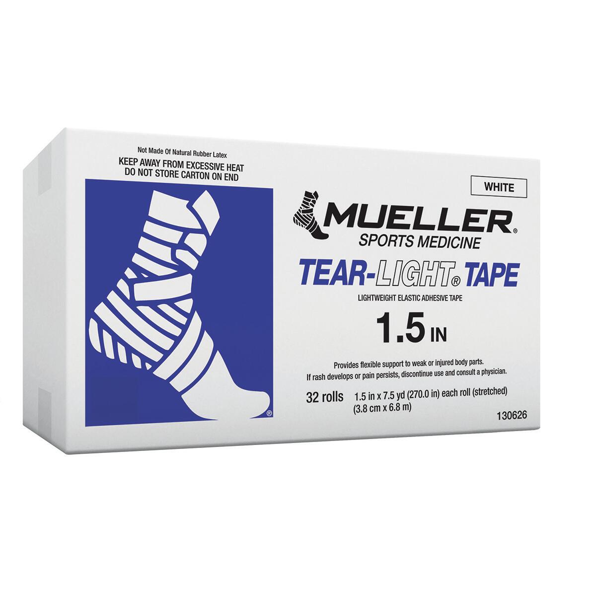 Mueller Muscle Support Tear-Light Tape White 3.8cm x 6.9m - x32 1/2