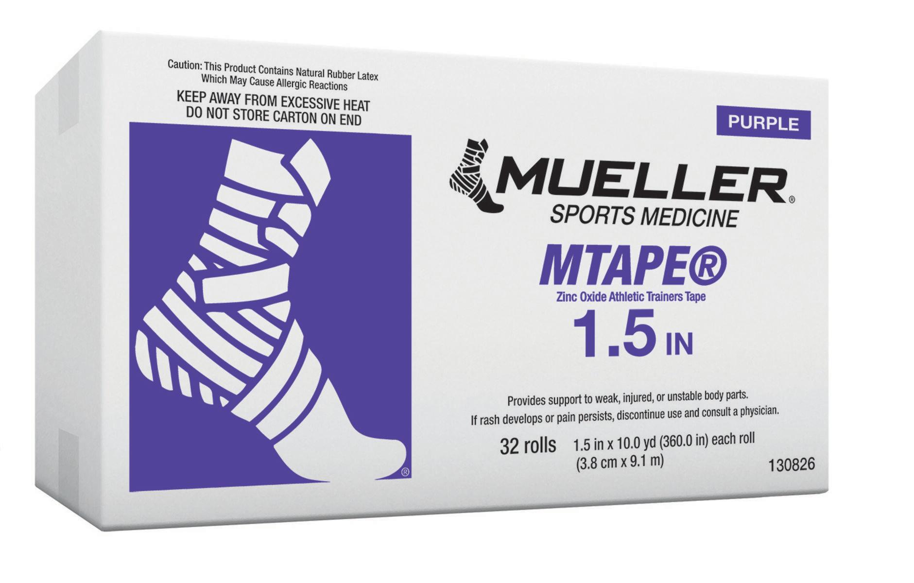 MUELLER Mueller Kinesiology Muscle Support M Tape Purple Zinc Oxide 3.8cm x 9.14m - x32