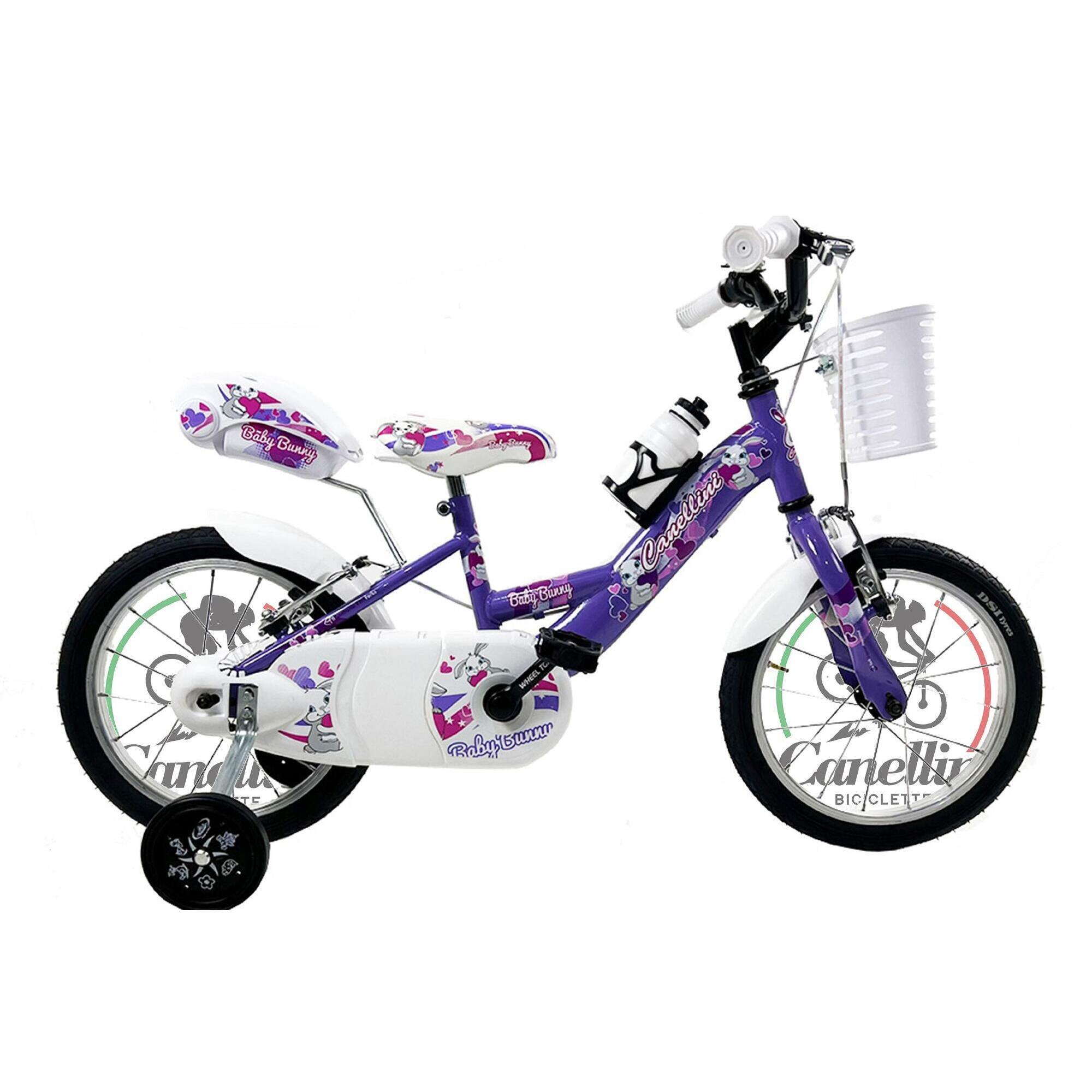 Canellini - Vélo De Fille Canellini Venere 14" Baby Bunny - Violet - Vélo Enfant - Violet - 14" - Decathlon
