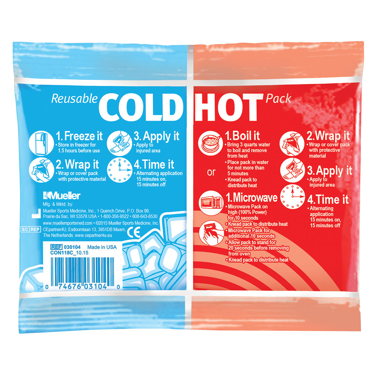 Mueller Reusable Hot / Cold Pack Therapy Recovery 12cm X 15.2cm (x12) 1/1