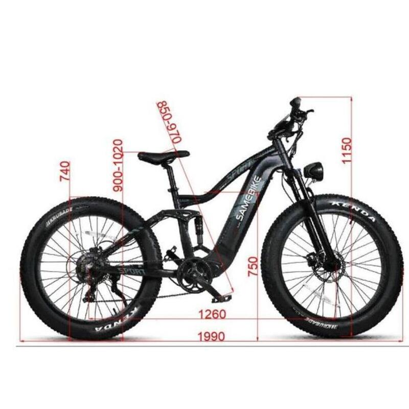 bicicleta eléctrica de montaña RS-A08 48V-17Ah (816Wh) - fatbike 26x4"
