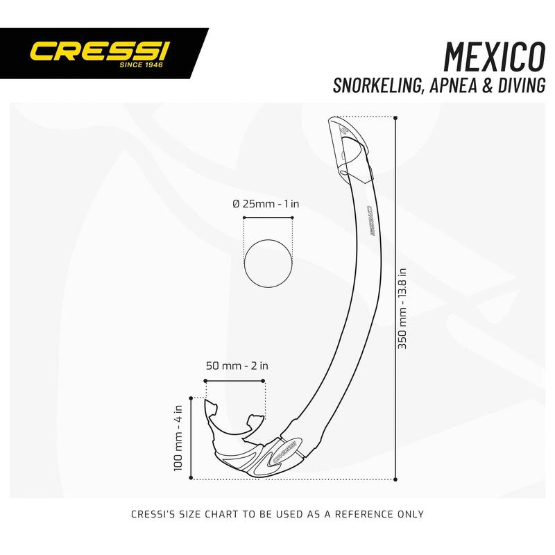 Mexico Adult Snorkel - Clear
