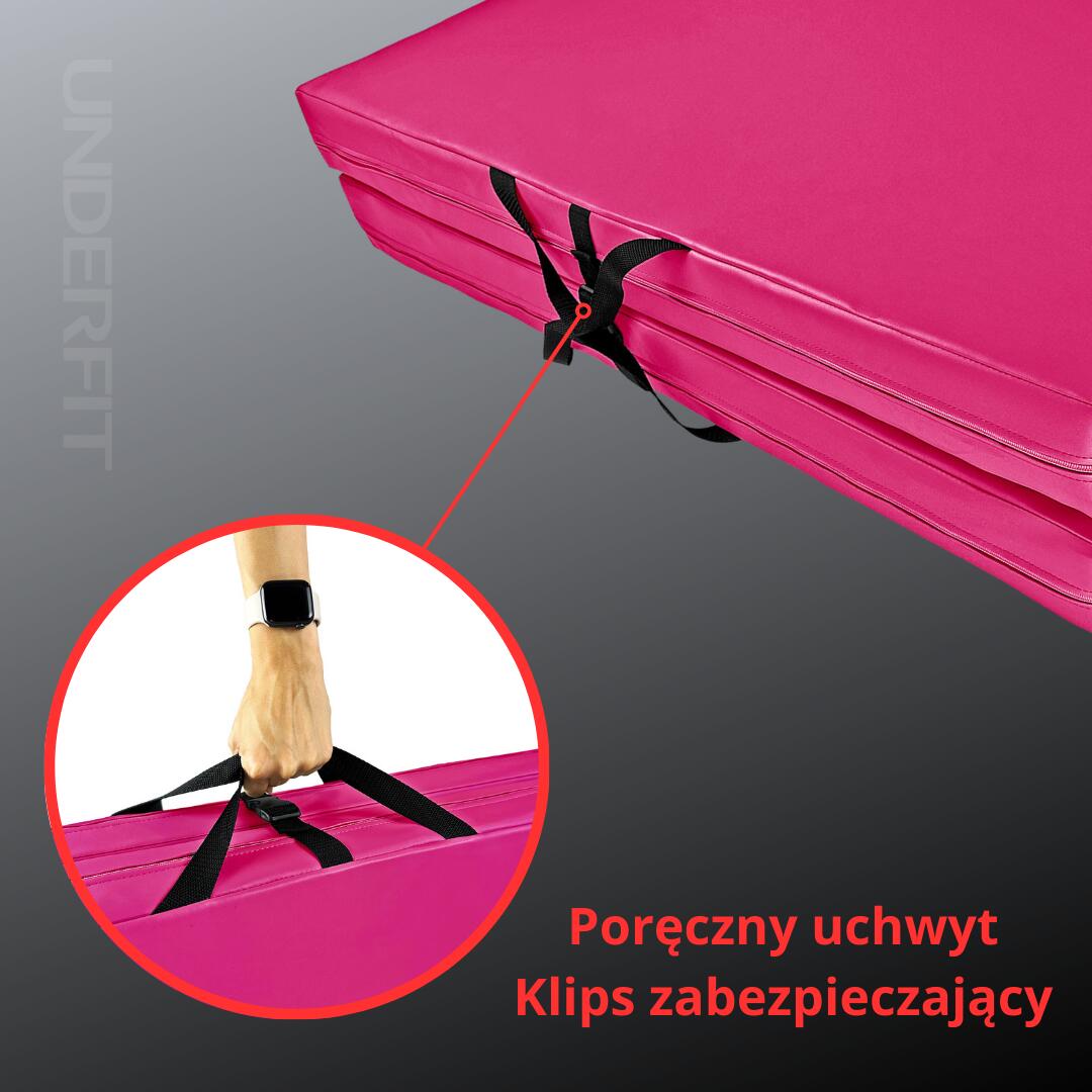 Materac asekuracyjny składany UNDERFIT 140 x 100 x 10 cm różowy 6/8