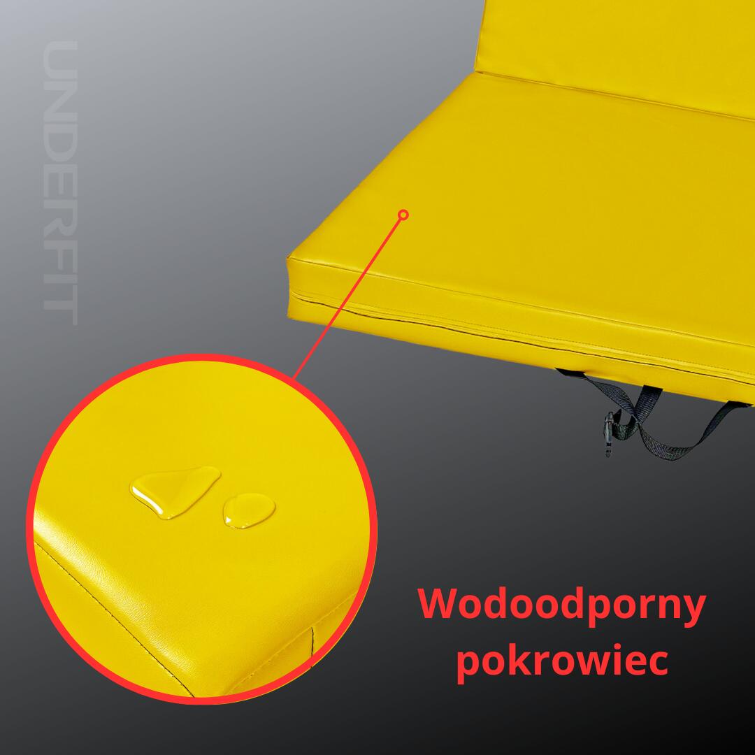Materac asekuracyjny składany UNDERFIT 140 x 100 x 10 cm żółty 7/8