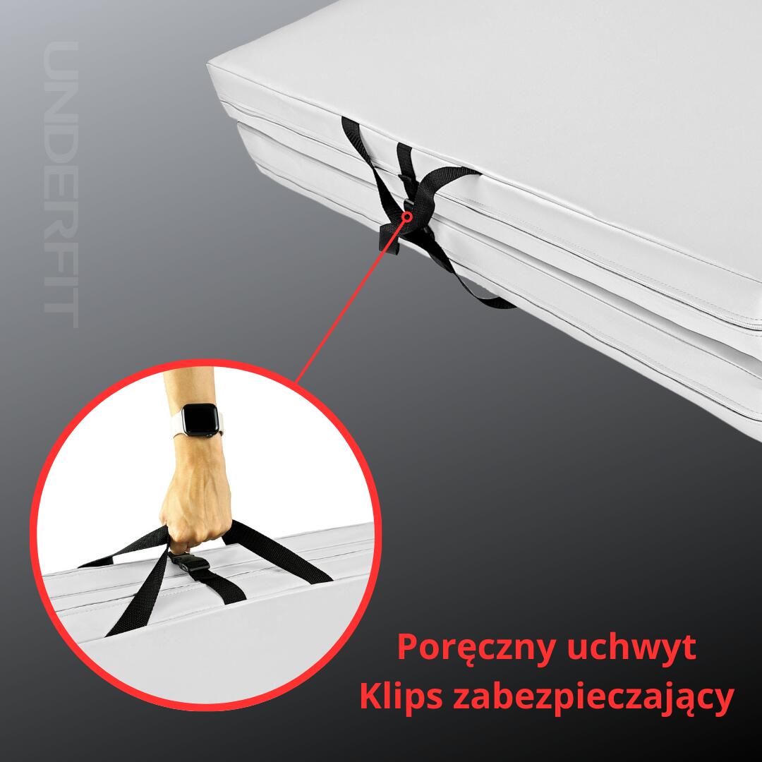 Materac asekuracyjny składany UNDERFIT 140 x 100 x 10 cm biały 6/8