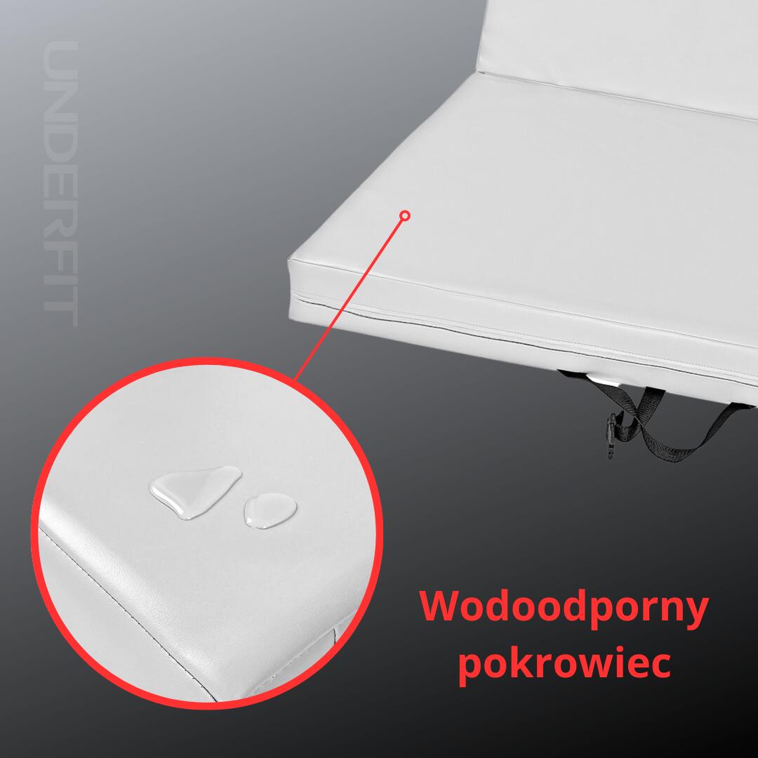 Materac asekuracyjny składany UNDERFIT 140 x 100 x 10 cm biały 7/8