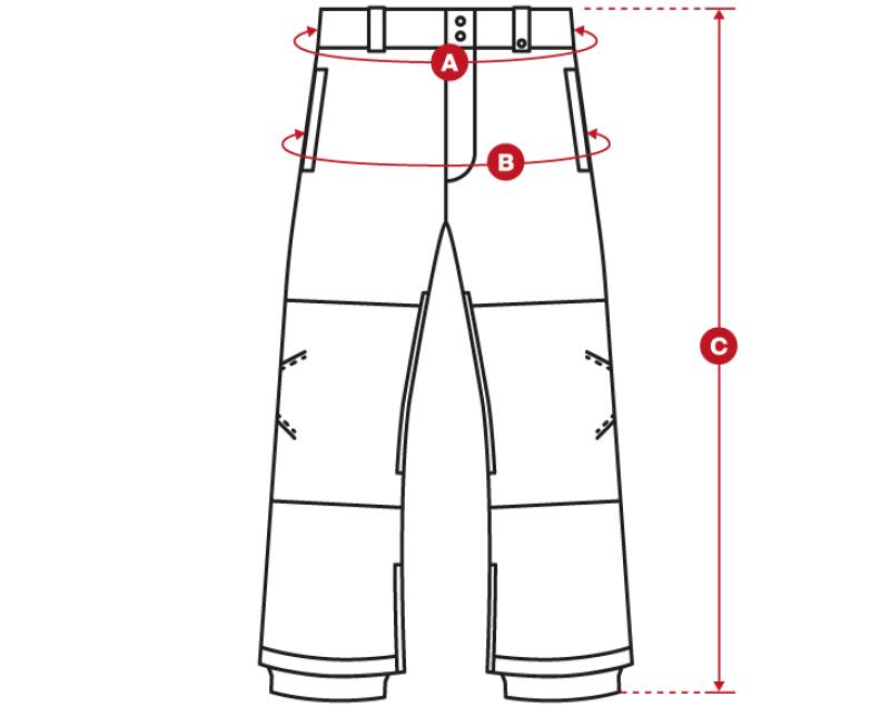 Damen Wintersport hardshell-snowboardhose P2-W Peyto Siroko Schwarz 5/7