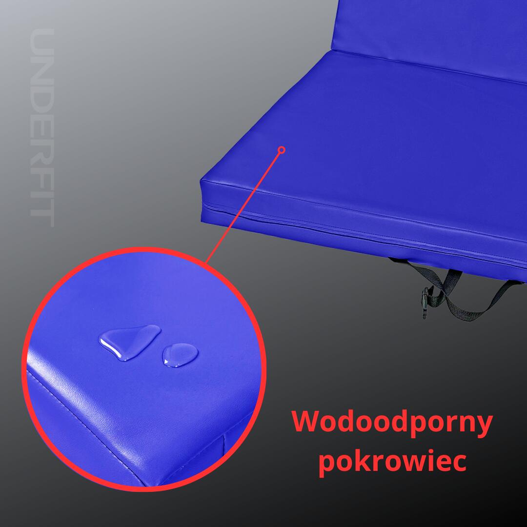 Materac asekuracyjny składany UNDERFIT 140 x 100 x 10 cm niebieski 7/8
