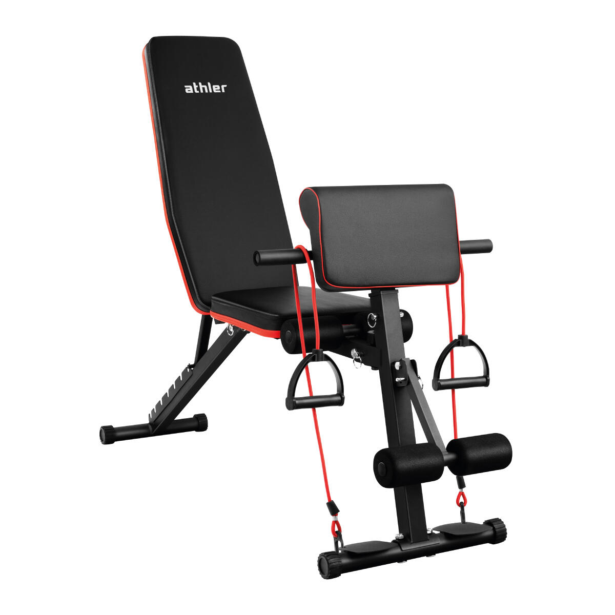 ATHLER Verstellbare Trainingsbank-Hantelbank Athler Gorilla 5.0 mit Gebetsstange