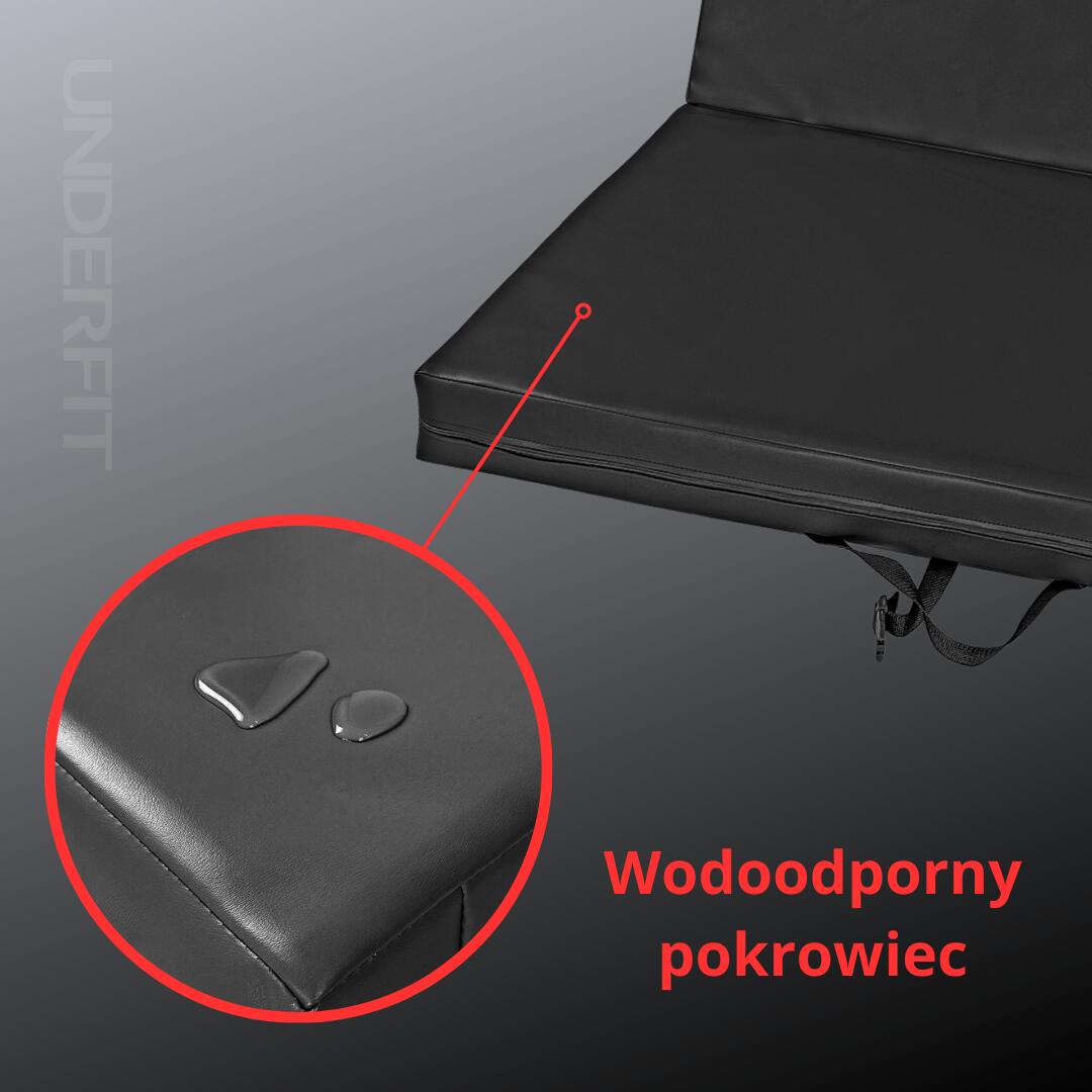 Materac asekuracyjny składany UNDERFIT 140 x 100 x 10 cm czarny 7/8