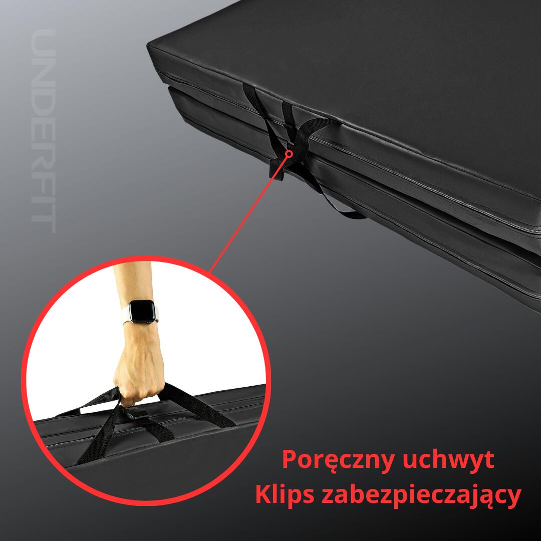 Materac asekuracyjny składany UNDERFIT 140 x 100 x 10 cm czarny 6/8