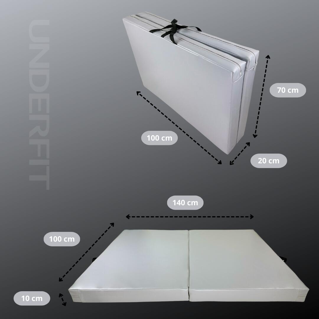 Materac asekuracyjny składany UNDERFIT 140 x 100 x 10 cm szary 5/8