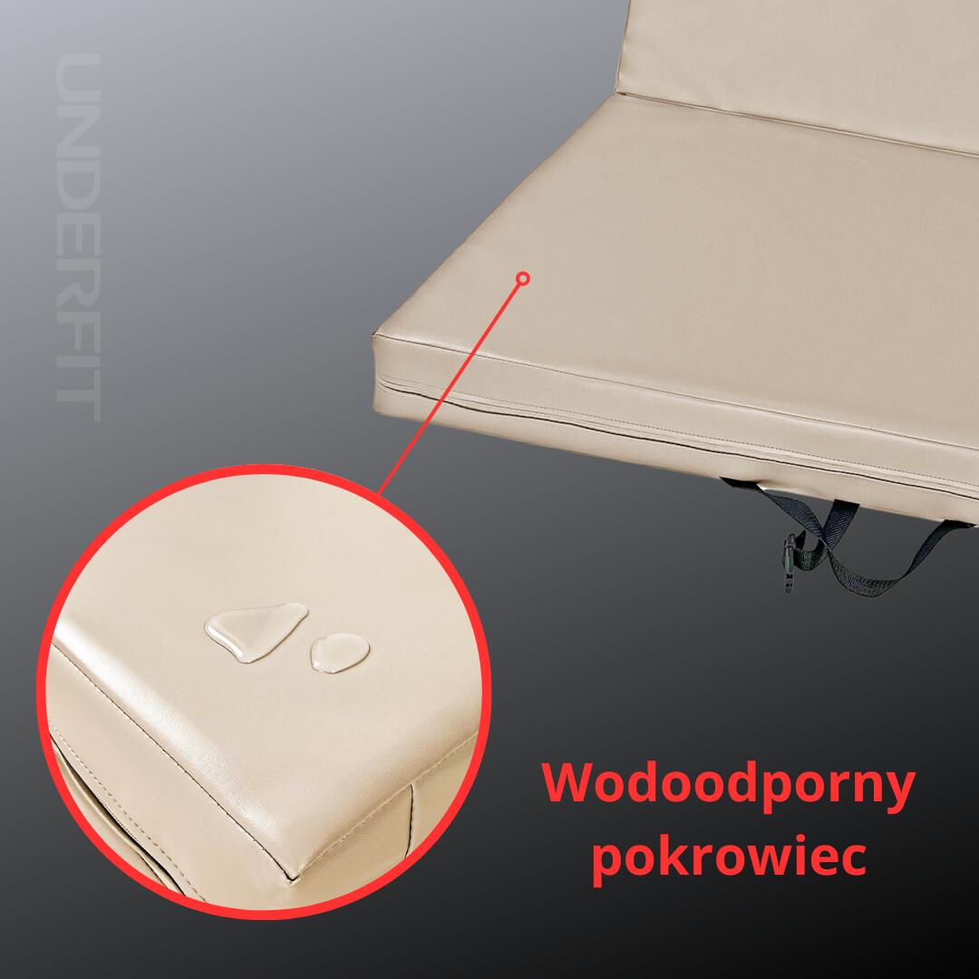 Materac asekuracyjny składany UNDERFIT 140 x 100 x 10 cm beżowy 7/8