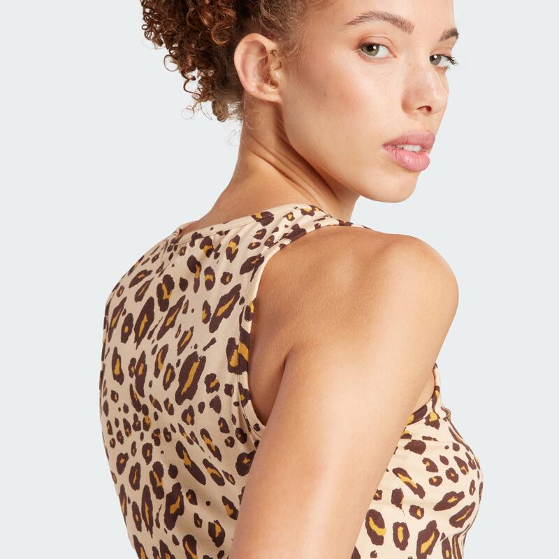 Essentials Animal-Print Crop Tanktop