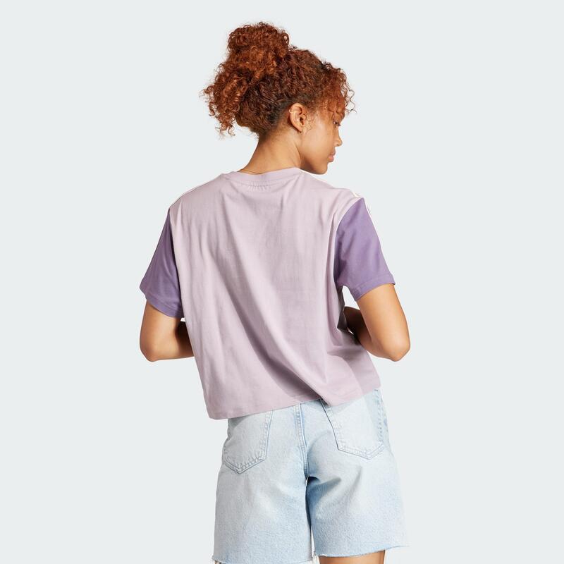 Essentials 3-Streifen Single Jersey Crop-Top