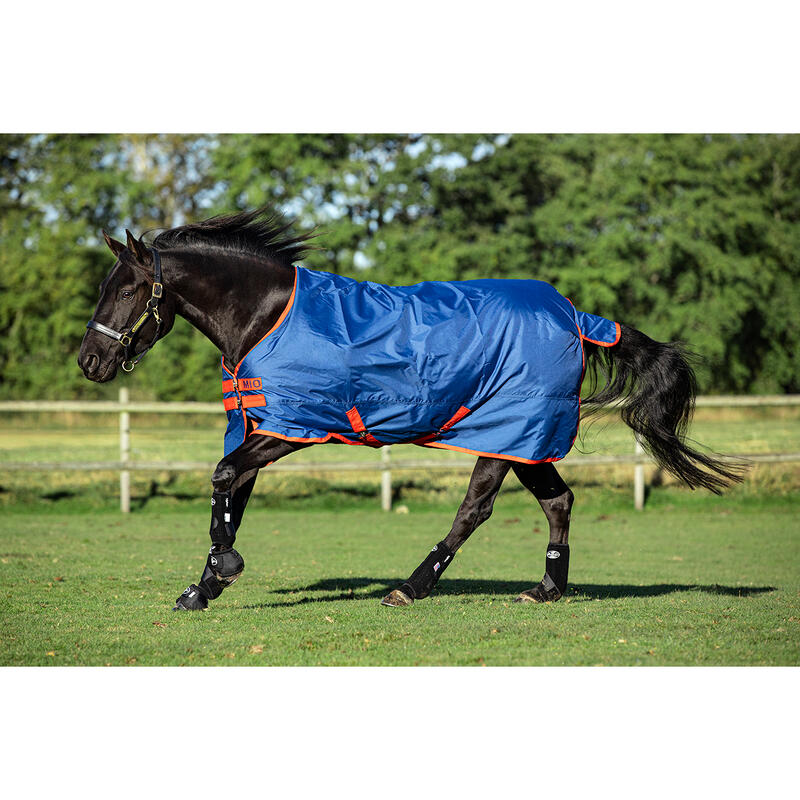 Couverture Mio Turnout Medium 200gr Horseware Bleu foncé-rouge