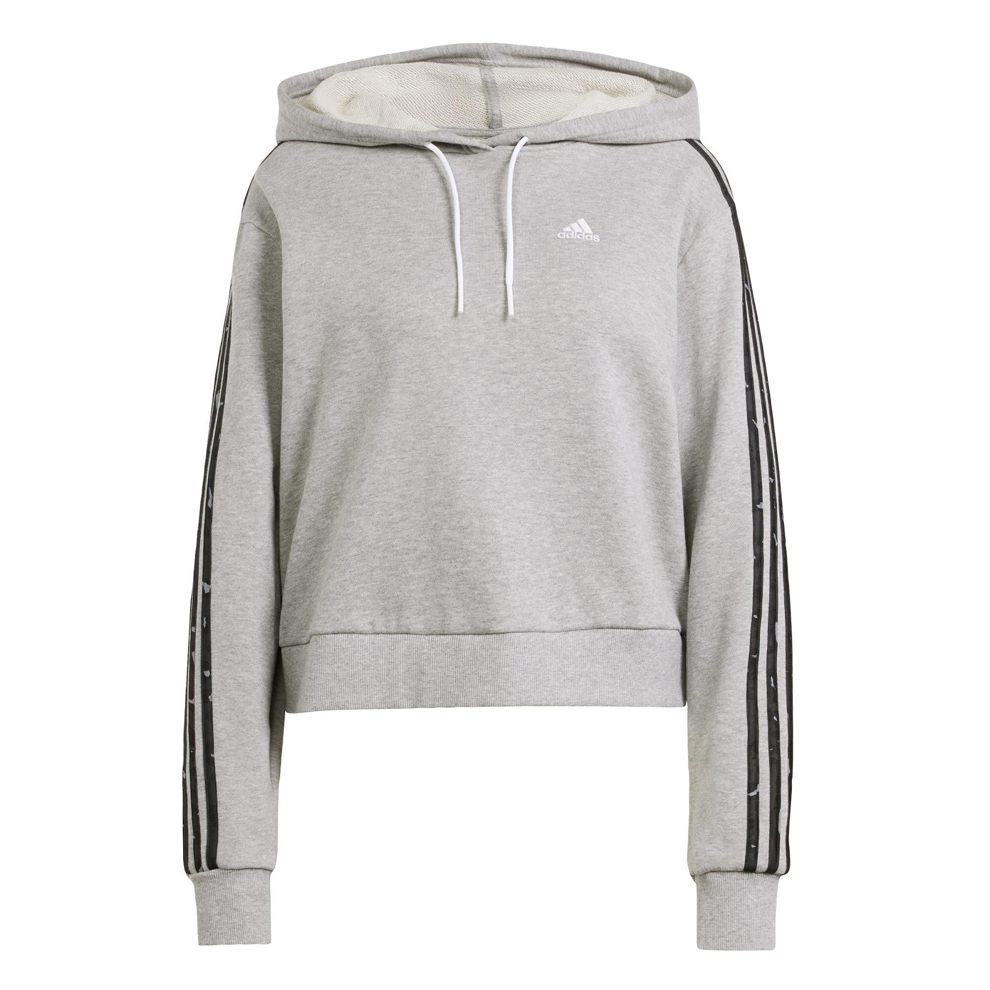 Essentials 3-Stripes Animal Print Relaxed Hoodie 2/5